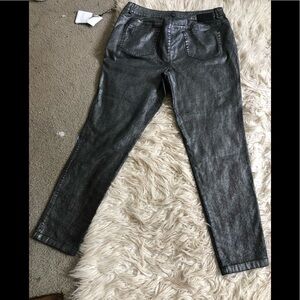 Laundry by Shelli Segal silver shiny pants